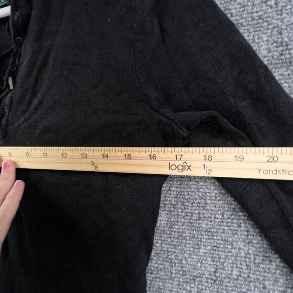 Lauren Ralph Lauren Women’s Sweater Linen Nylon Blend Small Dark Gray Pullover - Picture 5 of 11